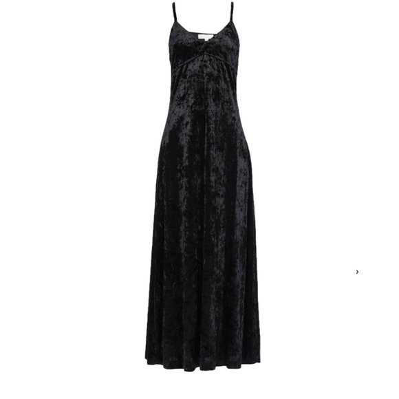 Micheal Kors Serita Maxi Slip Dress Black Velvet US Small - Picture 4 of 6